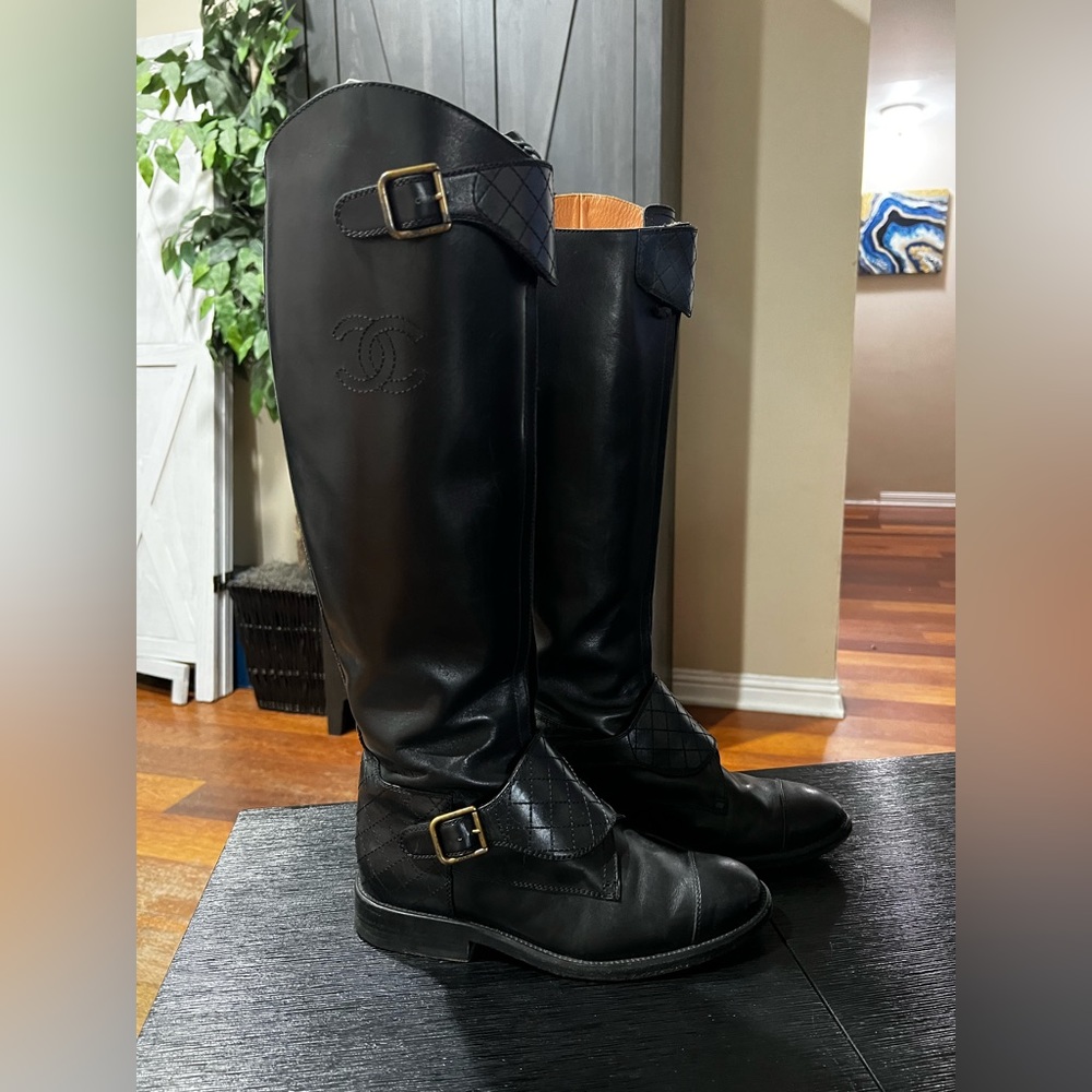 Chanel Riding Boots Size 38